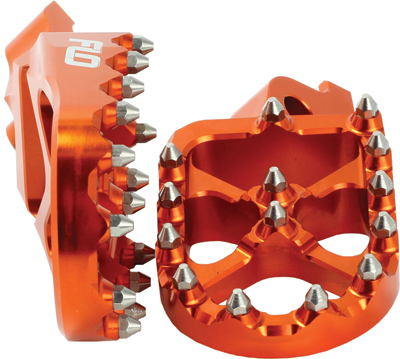 Main image of Flo Motorsports Pro Series Foot Pegs (Orange) KTM 98-15