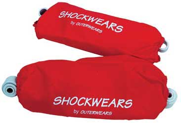 Main image of Shockwears Front Shock Cover (Black) 700 Raptor