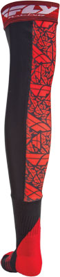Black/Red Knee Brace Moto Sock (back)