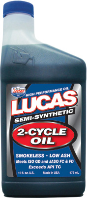 Main image of Lucas Semi-Synthetic 2-Cycle Oil 16oz