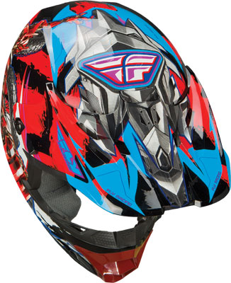 Red/Black FLY-Bot Helmet (top)