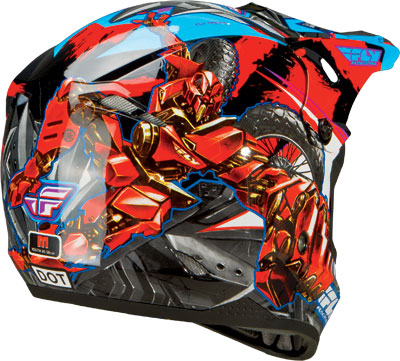Red/Black FLY-Bot Helmet (back)