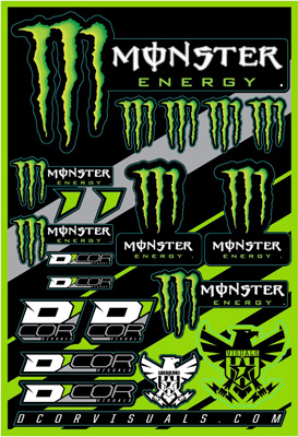 Main image of D'Cor Decal Sheet Monster Energy