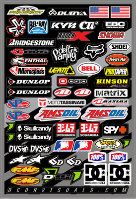 Main image of D'Cor Decal Sheet Misc Logos 12"X18"