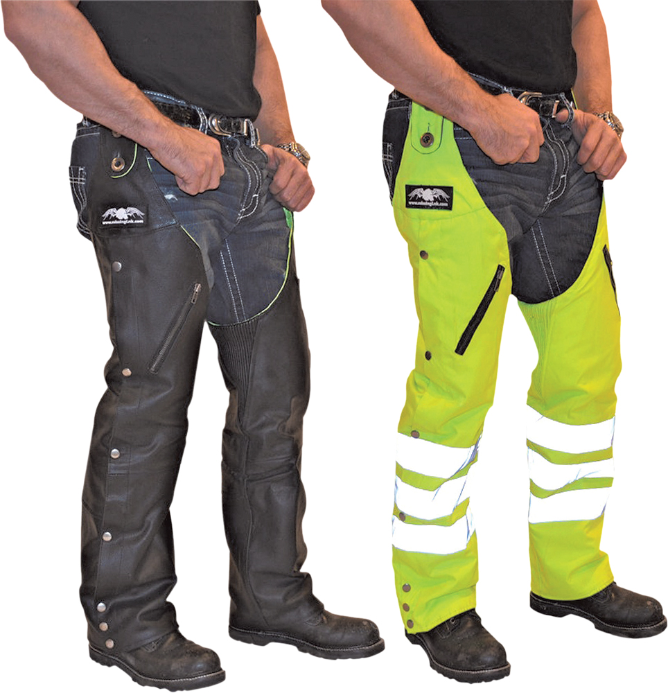 Missing Link D.O.C. Reversable Chaps Black/Hi-Viz Green Small