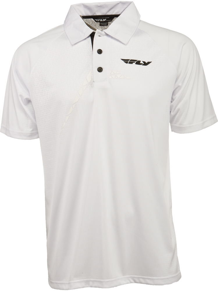 Fly Racing Fly Polo Shirt White XXX-Large