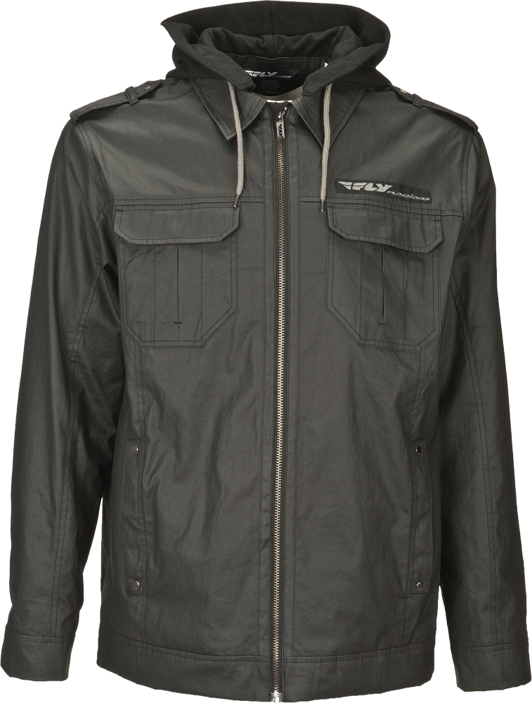 Fly Racing Waxed Motorcycle Jacket Black Medium 354-6130M