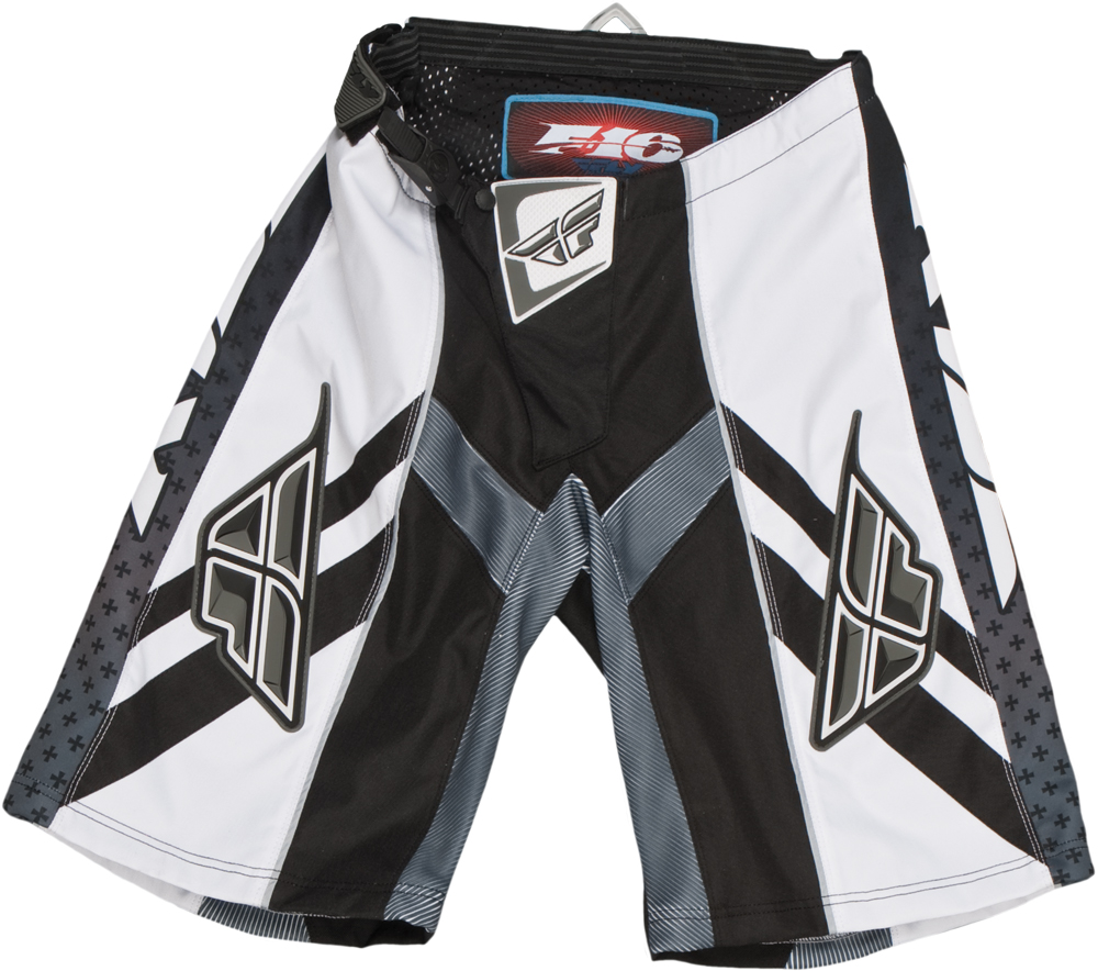 Fly Racing Attack Shorts Black/White 36 365-54036