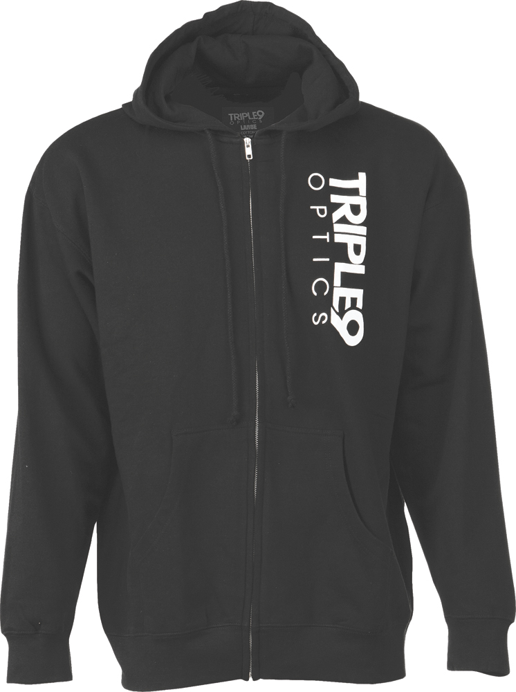 Triple 9 Optics Logo Zip Hoody Black Small 37-2740S