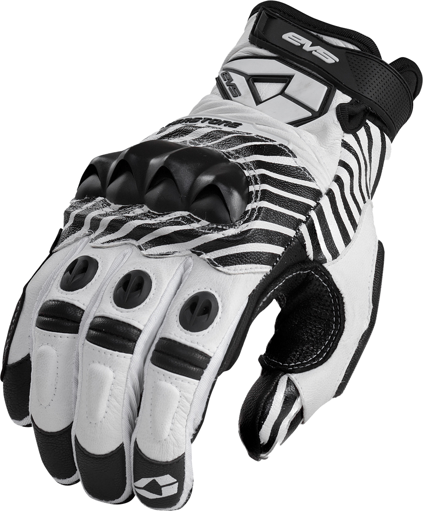 EVS Silverstone Leather Glove White Large
