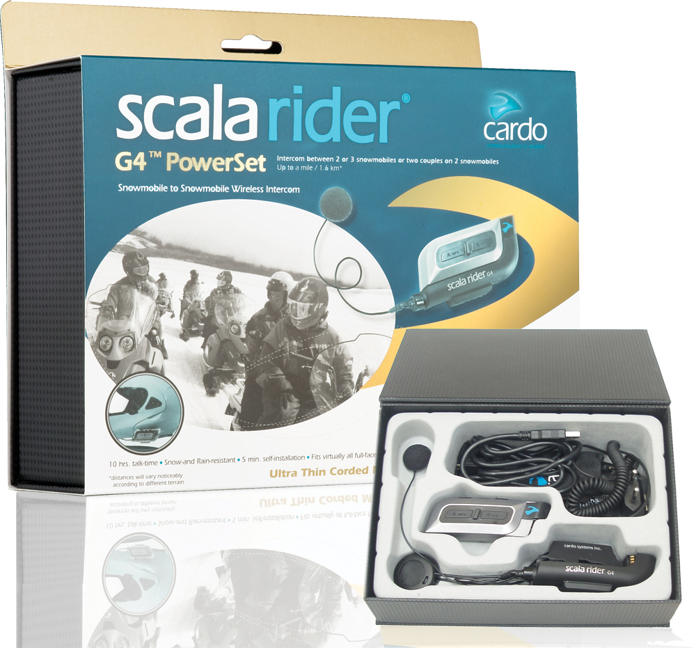 Scala Rider G4 Power Set with Corded Mic