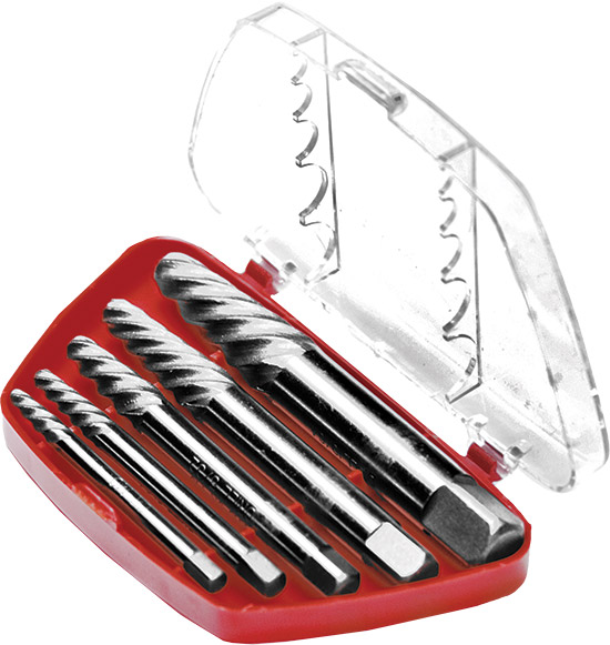 Removes damaged screws, broken studs, set screws and pipe fittingsFor screws/bolts/fittings 5/32" th