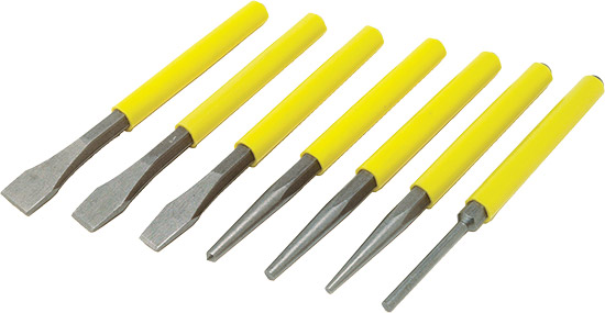 Hardened and tempered high carbon steel constructionVinyl covered shank absorbs shock and reduces vi